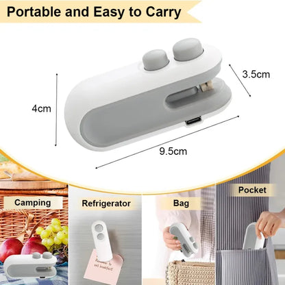 2-in-1 USB Rechargeable Mini Bag Sealer & Cutter
