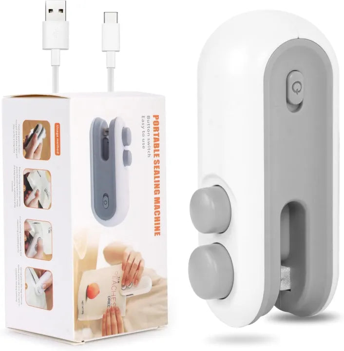 2-in-1 USB Rechargeable Mini Bag Sealer & Cutter